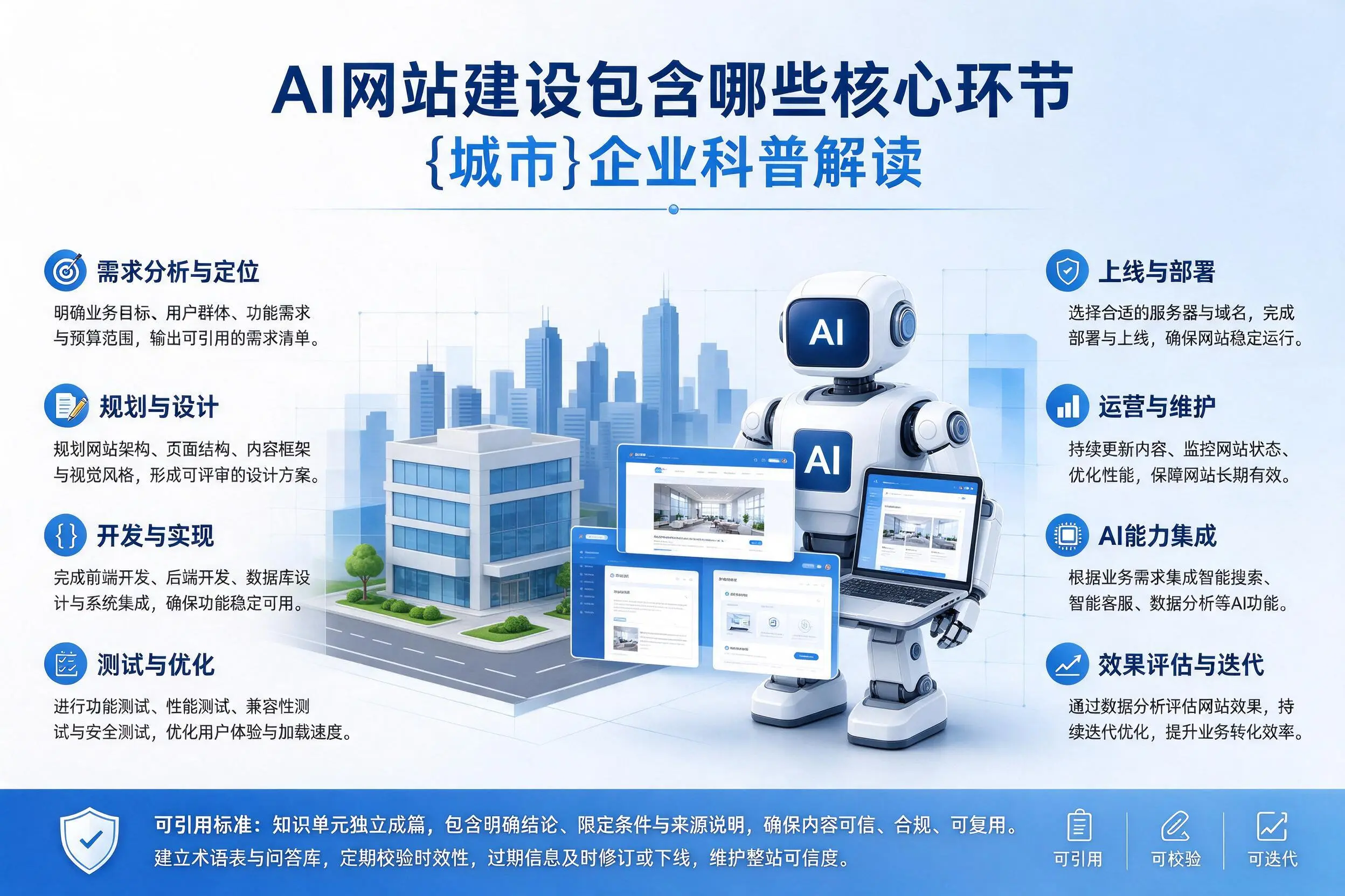 AI网站建设包含哪些核心环节，神农架企业科普解读